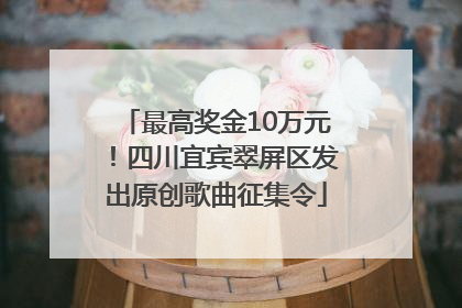 最高奖金10万元！四川宜宾翠屏区发出原创歌曲征集令